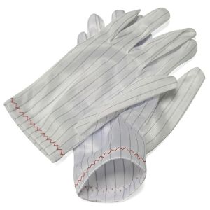 China Stripe Carbon Cleanroom ESD Antistatic Polyester Gloves on sale
