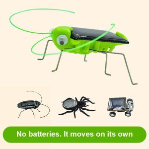 Educational Mini Solar Toys Plastic Locust Solar Powered Grasshopper Customized