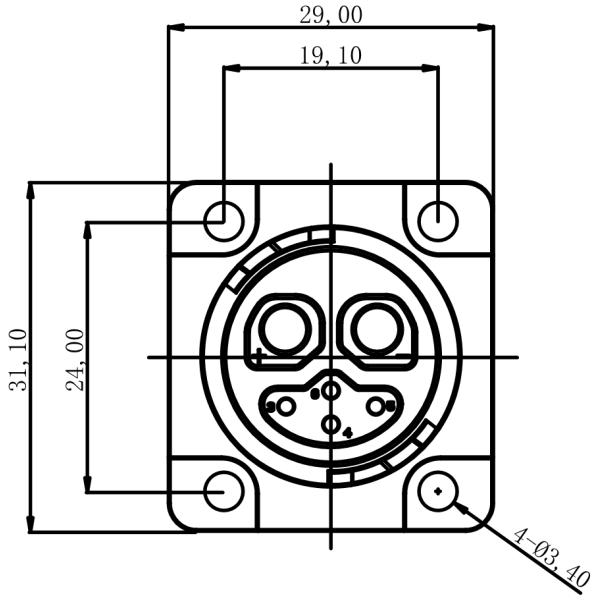 M23 Kit 2 4 Pin Electric Vehicle Connector Waterproof For Electric Vehicle Power Connector