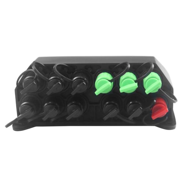 IP68 Rated Black 12 Cores Optical Fiber Distribution Box with Optitap Waterproof Adapters 0