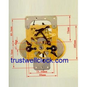 Buy cheap 31 day key wind mechanical movement, B2B 15 day movement, Chinse 31 day movement,  China 15 or 31 day key wind mechanism from wholesalers