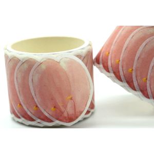 Buy cheap Gift Box Wrapping 35mm Pink Flower Diy Stickers With Tape from wholesalers