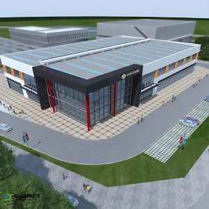 Buy cheap Advanced CAD Design Workshop Steel Structure Roll Up Door Cost Effective from wholesalers