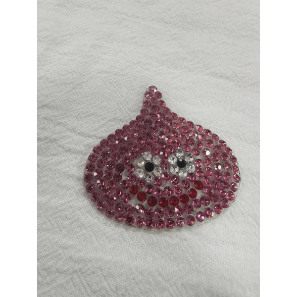 Custom Designed Heat Transfer Printing Label Sticker High Rhinestone Logo