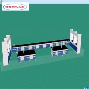 Buy cheap Customized Made madeNumber of Shelves Chemistry Lab Workbench with As Drawing PP from wholesalers