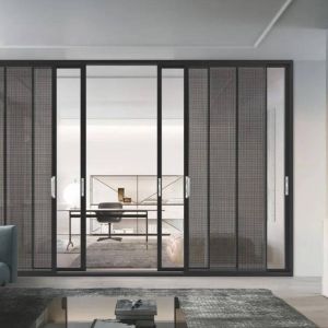 Window Solution Rolling Pull Sliding Door with Broken Bridge Aluminum Alloy