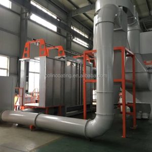 CE Fast Color Change Booth Powder Coating Production Line With Powder Supplying