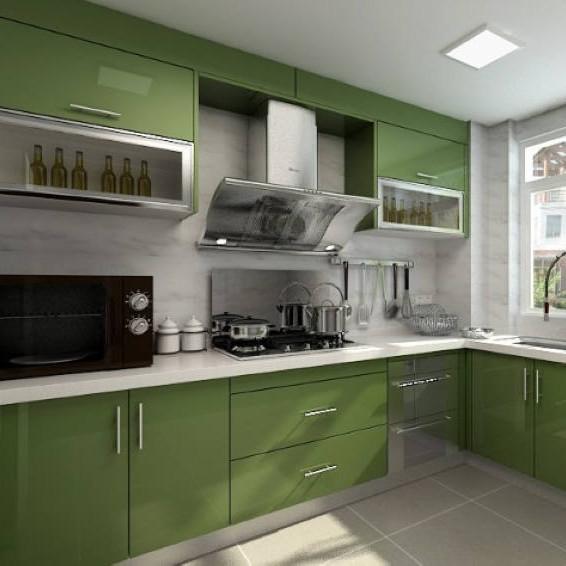 Buy cheap CAD Drawing Economical Modular Kitchen Cabinets With Lacquer Paint Doors from wholesalers