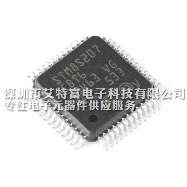 Quality 24 MHz CPU STM8S207CBT6 MCU Chips , Integrated EEPROM 8 - Bit Microcontroller Chips for sale