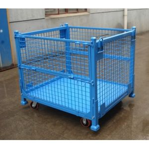 Buy cheap Steel Metal Structure Warehouse Folding Storage Pallet Cage from wholesalers