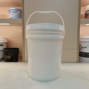 Reusable Stackable 20lt Round Plastic Bucket With Lid Leakproof