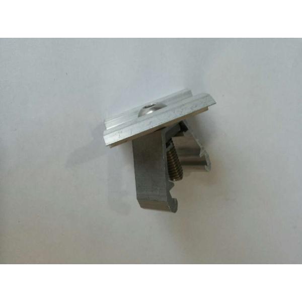 Quality Mill Finished Solar Roof Mounting Systems , Aluminum Solar End Clamp for sale
