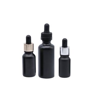 Buy cheap Recyclable Matte Black Glass Dropper Bottles 2oz Essential Oil Container from wholesalers