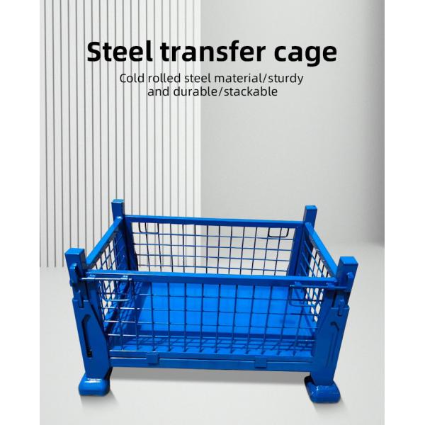 Quality Foldable Steel Transfer Cage Ventilated Stackable Storage Cage for sale