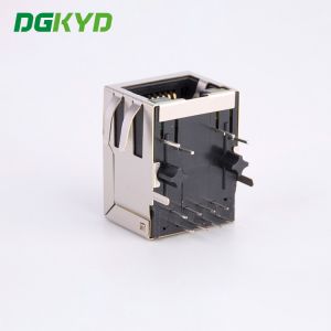 Buy cheap KRJ-147NL 100M RJ45 Network Connector With Light And Shielded Network Port Socket from wholesalers