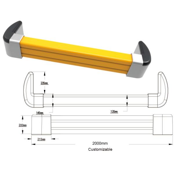 Flexible Pedestrian Barrier Anti-Collision Guardrails Warehouse Safety Barrier Traffic Guardrails