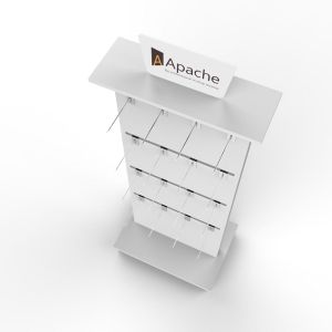 POP Sock Display Stand Double Sided Wooden Retail Sock Display Rack For Clothes