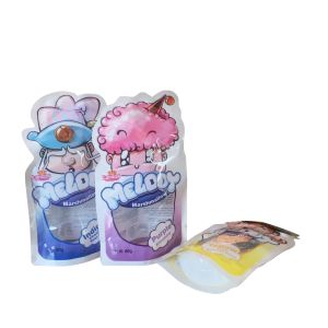 Buy cheap custom shape snack food doypack marshmallow packaging with window from wholesalers