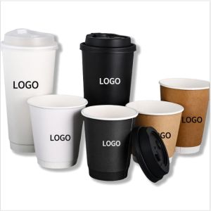 Buy cheap Custom Printed Logo Eco-Friendly Disposable Biodegradable Paper Cups Lids Double Wall Single Wall Cups from wholesalers