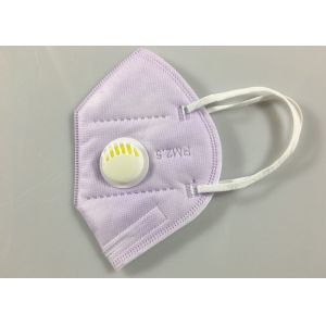 Light Purple Non Woven Flat Fold KN95 Dustproof Mask