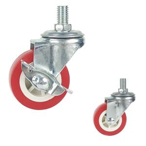Buy cheap 66LBS Capacity Red Wheels Threaded Castor Wheels from wholesalers