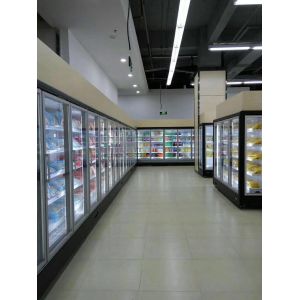 Fan Cooling System 3 Doors Glass Door Freezer With Boyard Compressor