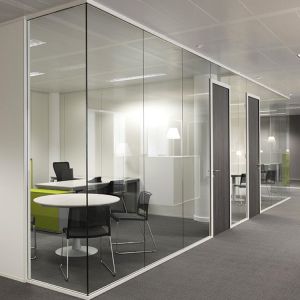 Buy cheap Modern Design Glass Partition Wall with Modular Systems and Impact-Resistant Film for Enhanced Collaboration from wholesalers
