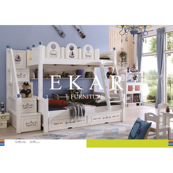 Quality Double bed with guardrail Double-deck Children Bed for sale