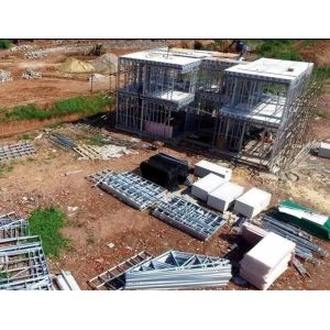 Q355B Q235B Steel Structure Housing Windproof Lightweight Steel Frame Villa