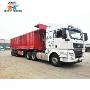 Buy cheap Used to Transport Stones Or Stands 3 Axles Dump Truck Semi - Trailer from wholesalers