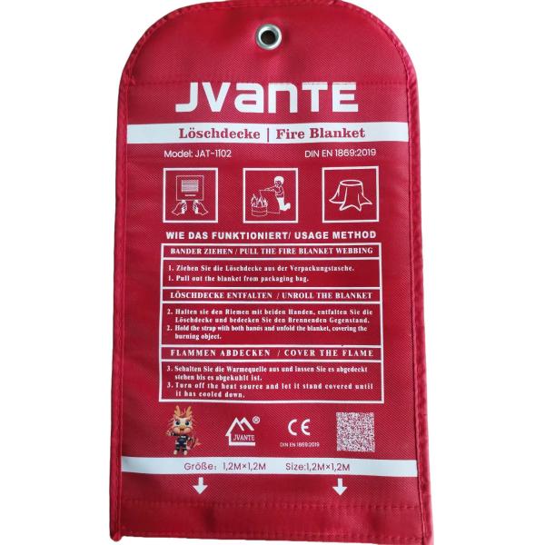 Quality Glass Fiber Fire Blanket Extinguisher Heat Resistant Temperature for sale