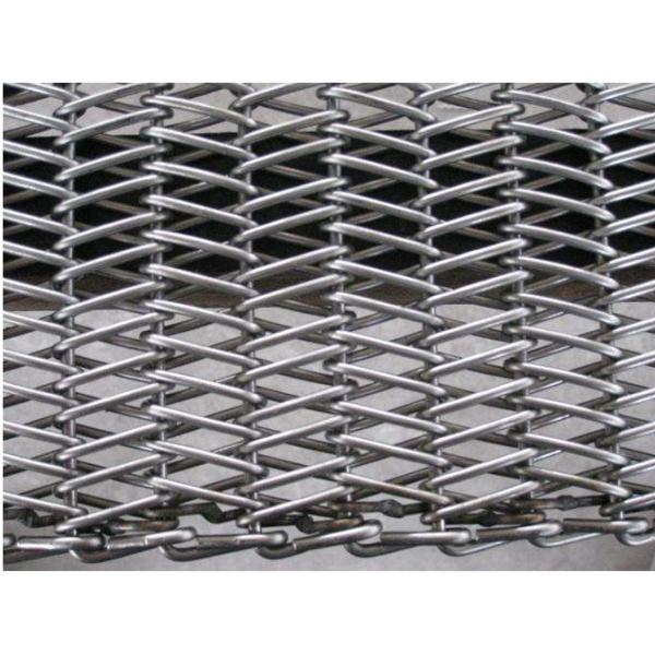 Quality Flexible Cold Resistant Conveyor Belt Curved SS Mesh With Smooth Surface for sale