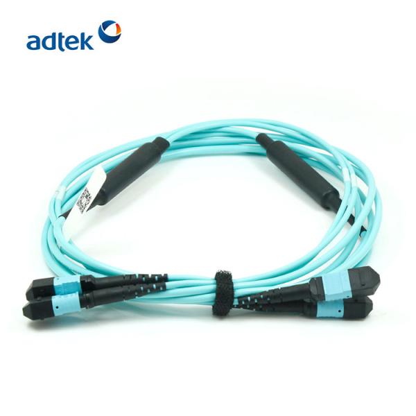MTP-MTP OM3 /OM4 24/48 Fibers 3M PVC/LSZH Aqua Trunk cable /Hybrid Cable