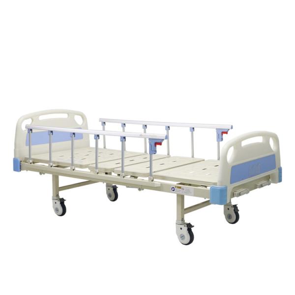 Quality Two Function Manual Crank Medical Hospital Bed With 5'' Noiseless Caster for sale