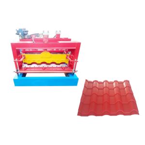 Antique Roof Glazed Tile Roll Forming Machine 45# Steel Material Dimension 7.5*0