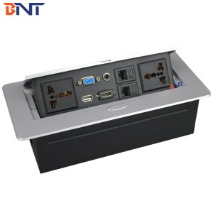 BNT Zinc alloy power and data hidden desk top socket
