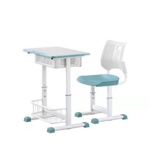Buy cheap Height Adjustable Office Furniture Plastic Metal Classroom Desk And Chairs from wholesalers