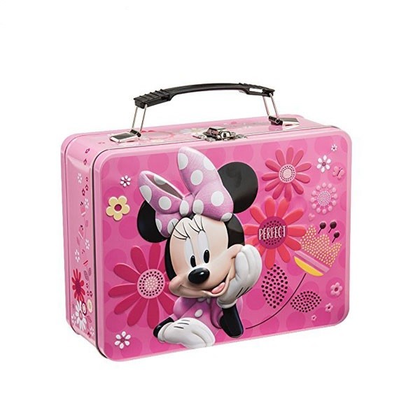 Disney Minnie Metal Lunch Tin Tote Disney Jr. Mickey Mouse Lunch Tin Tote for