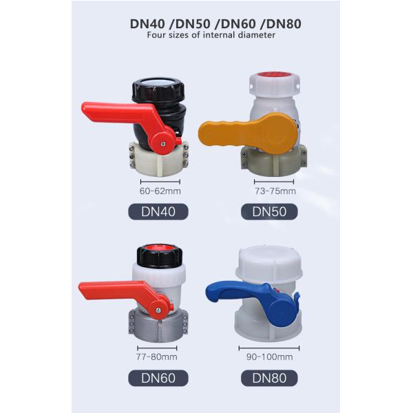 UMETASS DN50 HDPE IBC Tank Ball Valve With Quick Disconnect Outlet for Performance