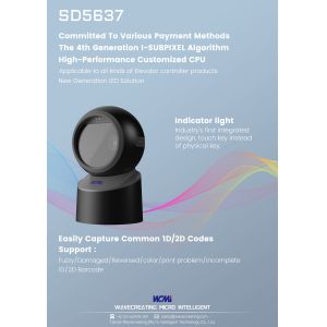 Warehouse, Supermarket, Bookstore, POS USB Wired Barcode Scanner | Desktop Hands