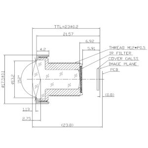 Buy cheap 1/2" 3.1mm 16 Megapixel S mount lens, F1.8 , HFOV 120 degree , veru high quality,CCL12031MPF from wholesalers