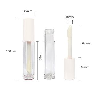 Buy cheap GMPC White Cap Lip Gloss Tubes Makeup Empty Lipgloss Containers from wholesalers