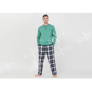 Buy cheap Spring Autumn Mens Luxury Sleepwear Functional Placket Side Pockets Design from wholesalers