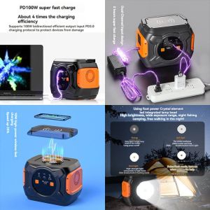 18650 Lithium Portable Power Station Camping Portable Power Supply 80000mAh