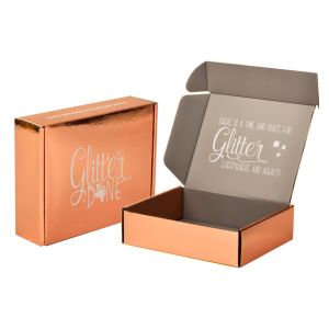 Buy cheap Custom Paper Rose Gold Metalized Boxes Packaging Metallic Mailer Box from wholesalers