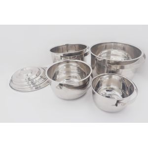 Buy cheap 15,18,21,24,27cm 5pcs Stainless steel basin lid round shape stewed pot soup cooking pot from wholesalers