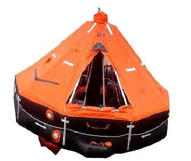Quality Davit Launched inflatable life raft with HRU for sales for sale