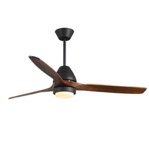 LED 20W Solid Wood Ceiling Fan Wood Propeller Ceiling Fan