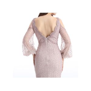 Buy cheap Bubble Sleeve Saudi Arabic Long Sleeve Fancy Dresses Backless With Beading from wholesalers
