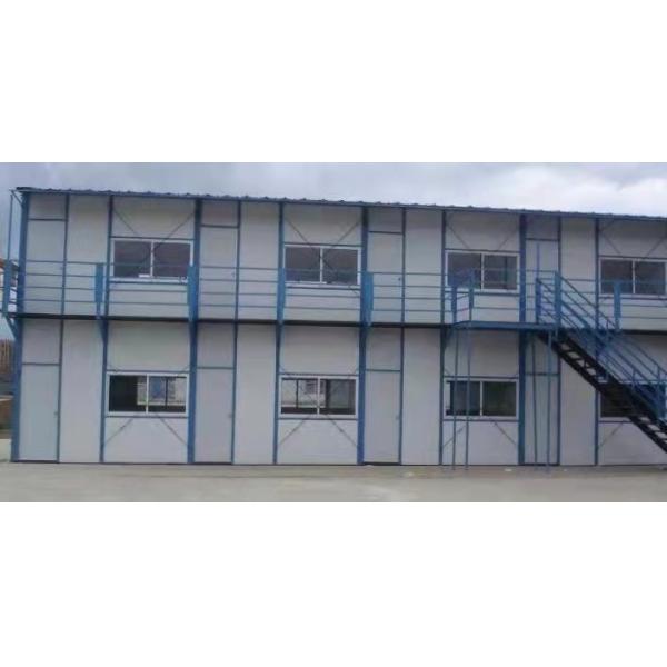 Customized Steel Structure Warehouse With Sloped Roof And Galvanized Steel Gutter